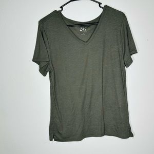 Women’s 24/7 by Maurices Olive Green Short Sleeve Top